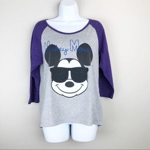 Disney Mickey Mouse Sunglasses Baseball Shirt